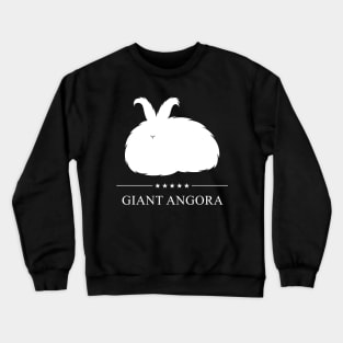 Giant Angora Rabbit White Silhouette Crewneck Sweatshirt